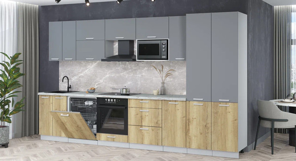 Кухонный гарнитур Интерлиния Мила Лайт 3.6-ПМ2