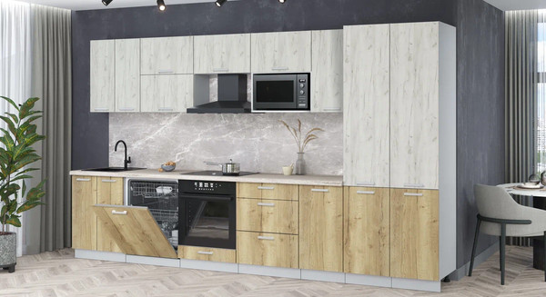 Кухонный гарнитур Интерлиния Мила Лайт 3.6-ПМ2