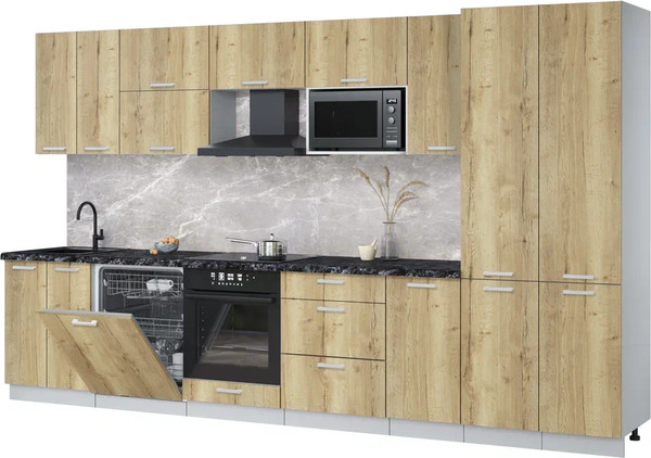 Кухонный гарнитур Интерлиния Мила Лайт 3.6-ПМ2 - фото