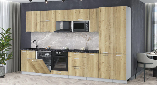 Кухонный гарнитур Интерлиния Мила Лайт 3.6-ПМ2