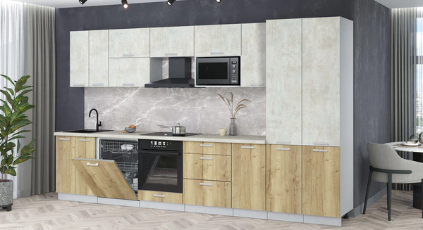 Кухонный гарнитур Интерлиния Мила Лайт 3.6-ПМ2