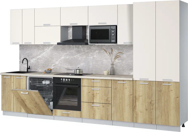 Кухонный гарнитур Интерлиния Мила Лайт 3.6-ПМ2 - фото