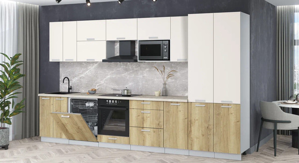 Кухонный гарнитур Интерлиния Мила Лайт 3.6-ПМ2