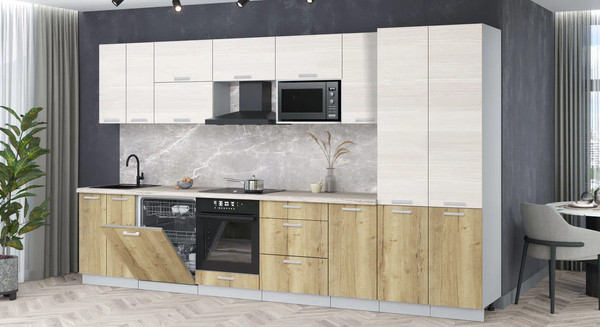 Кухонный гарнитур Интерлиния Мила Лайт 3.6-ПМ2