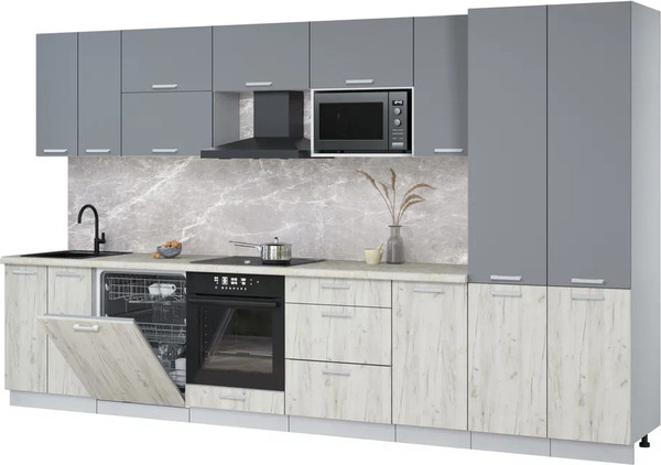 Кухонный гарнитур Интерлиния Мила Лайт 3.6-ПМ2 - фото