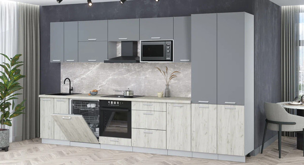 Кухонный гарнитур Интерлиния Мила Лайт 3.6-ПМ2