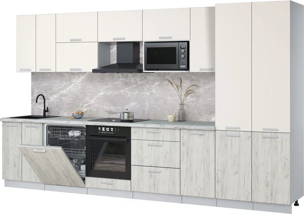 Кухонный гарнитур Интерлиния Мила Лайт 3.6-ПМ2 - фото