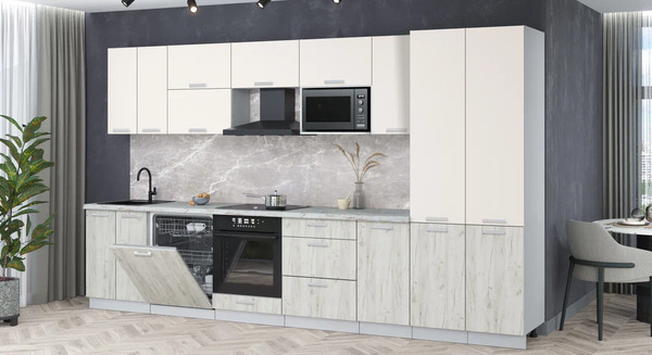 Кухонный гарнитур Интерлиния Мила Лайт 3.6-ПМ2