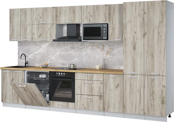 Кухонный гарнитур Интерлиния Мила Лайт 3.6-ПМ2 - фото