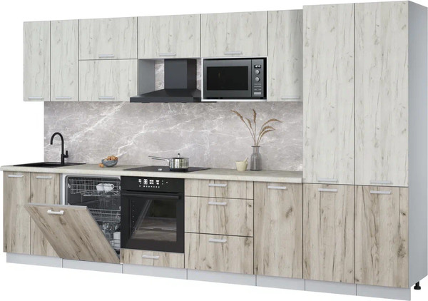 Кухонный гарнитур Интерлиния Мила Лайт 3.6-ПМ2 - фото