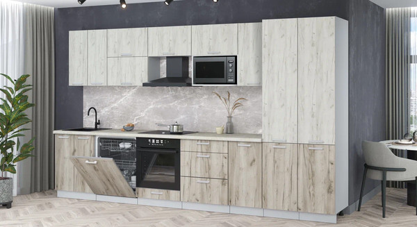 Кухонный гарнитур Интерлиния Мила Лайт 3.6-ПМ2