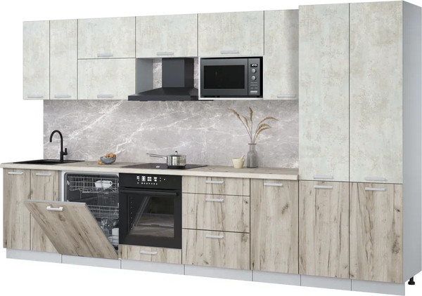 Кухонный гарнитур Интерлиния Мила Лайт 3.6-ПМ2 - фото