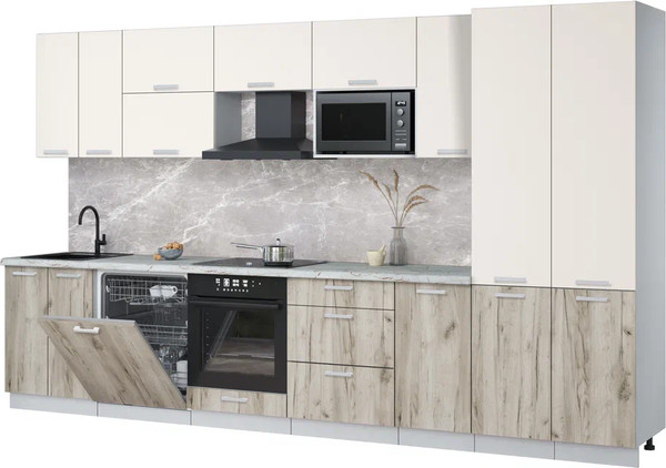 Кухонный гарнитур Интерлиния Мила Лайт 3.6-ПМ2 - фото