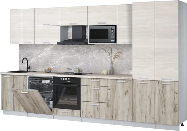 Кухонный гарнитур Интерлиния Мила Лайт 3.6-ПМ2 - фото