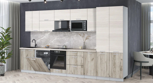 Кухонный гарнитур Интерлиния Мила Лайт 3.6-ПМ2