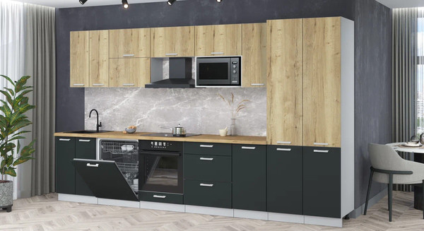 Кухонный гарнитур Интерлиния Мила Лайт 3.6-ПМ2