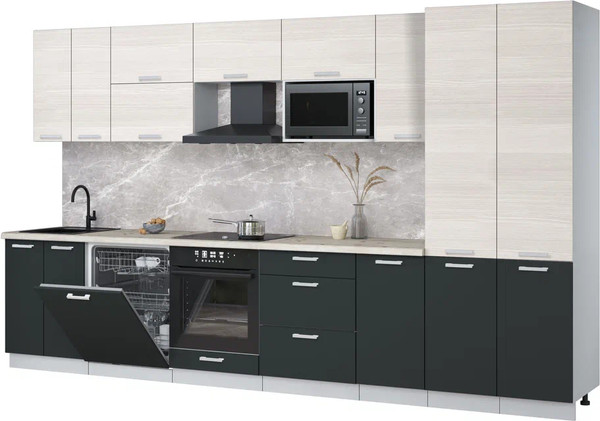 Кухонный гарнитур Интерлиния Мила Лайт 3.6-ПМ2 - фото