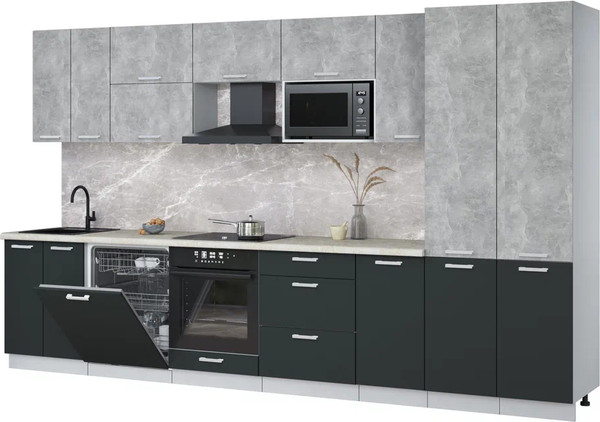 Кухонный гарнитур Интерлиния Мила Лайт 3.6-ПМ2 - фото