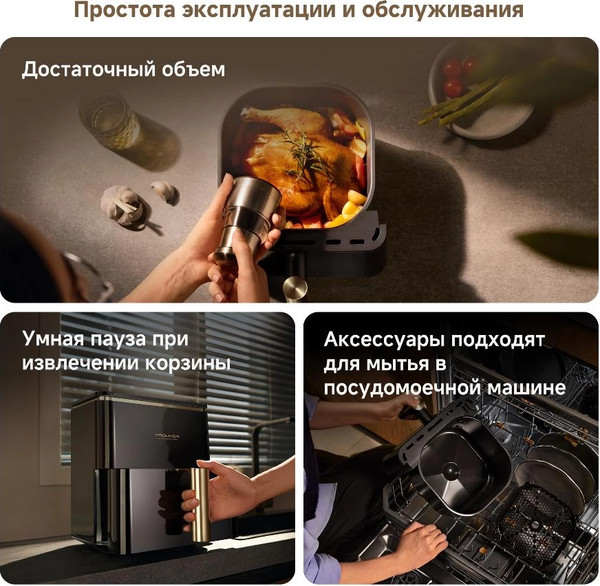 Аэрогриль Trouver Air Fryer Metalish AF10 Pro (черный)