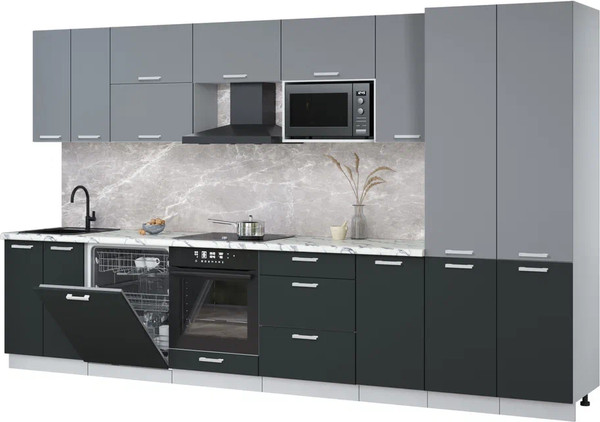 Кухонный гарнитур Интерлиния Мила Лайт 3.6-ПМ2 - фото