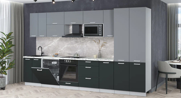 Кухонный гарнитур Интерлиния Мила Лайт 3.6-ПМ2