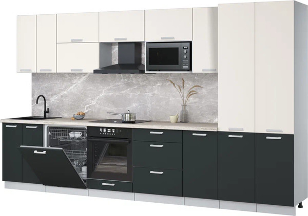 Кухонный гарнитур Интерлиния Мила Лайт 3.6-ПМ2 - фото