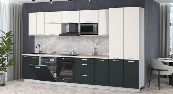 Кухонный гарнитур Интерлиния Мила Лайт 3.6-ПМ2