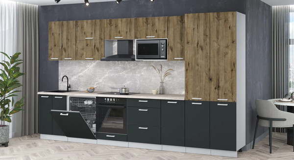 Кухонный гарнитур Интерлиния Мила Лайт 3.6-ПМ2