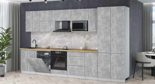 Кухонный гарнитур Интерлиния Мила Лайт 3.6-ПМ2