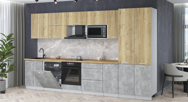 Кухонный гарнитур Интерлиния Мила Лайт 3.6-ПМ2