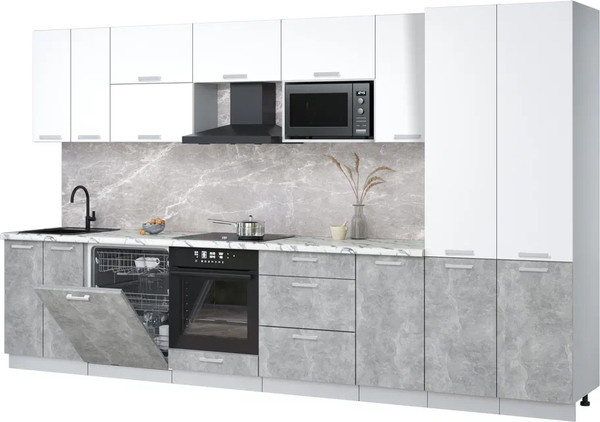 Кухонный гарнитур Интерлиния Мила Лайт 3.6-ПМ2 - фото