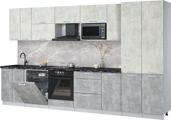 Кухонный гарнитур Интерлиния Мила Лайт 3.6-ПМ2 - фото