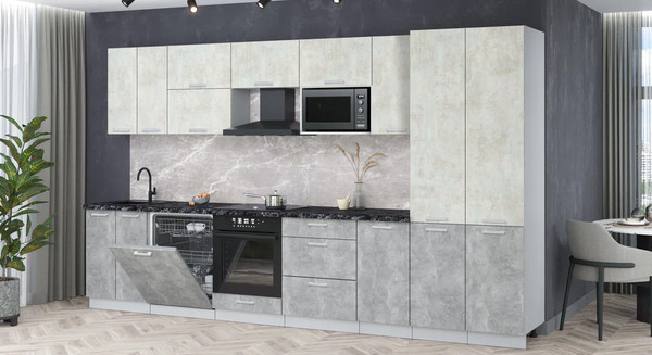 Кухонный гарнитур Интерлиния Мила Лайт 3.6-ПМ2