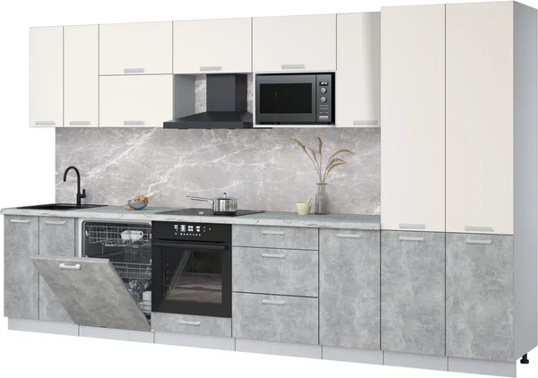 Кухонный гарнитур Интерлиния Мила Лайт 3.6-ПМ2 - фото