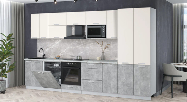 Кухонный гарнитур Интерлиния Мила Лайт 3.6-ПМ2