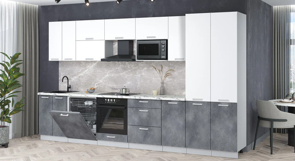 Кухонный гарнитур Интерлиния Мила Лайт 3.6-ПМ2