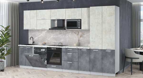 Кухонный гарнитур Интерлиния Мила Лайт 3.6-ПМ2