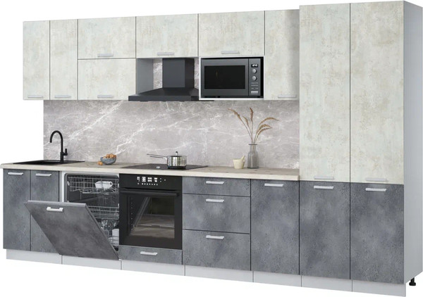 Кухонный гарнитур Интерлиния Мила Лайт 3.6-ПМ2 - фото