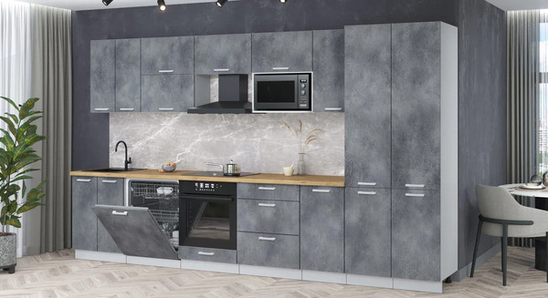 Кухонный гарнитур Интерлиния Мила Лайт 3.6-ПМ2