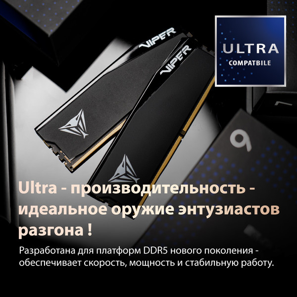 Оперативная память DDR5 Patriot Viper Elite 5 Ultra RGB (VEUR532G6028K)