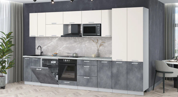 Кухонный гарнитур Интерлиния Мила Лайт 3.6-ПМ2