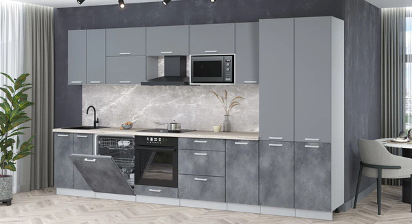 Кухонный гарнитур Интерлиния Мила Лайт 3.6-ПМ2