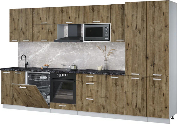 Кухонный гарнитур Интерлиния Мила Лайт 3.6-ПМ2 - фото