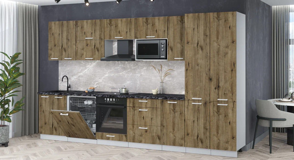 Кухонный гарнитур Интерлиния Мила Лайт 3.6-ПМ2