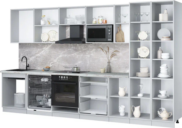 Кухонный гарнитур Интерлиния Мила Лайт 3.6-ПМ2