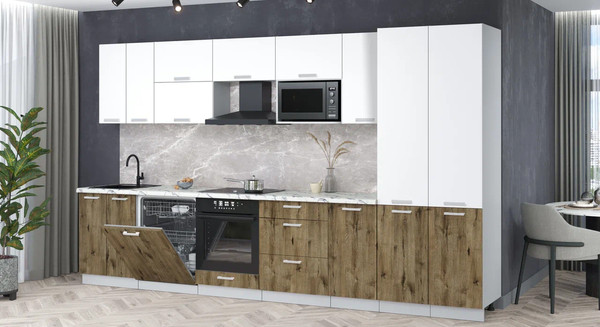 Кухонный гарнитур Интерлиния Мила Лайт 3.6-ПМ2