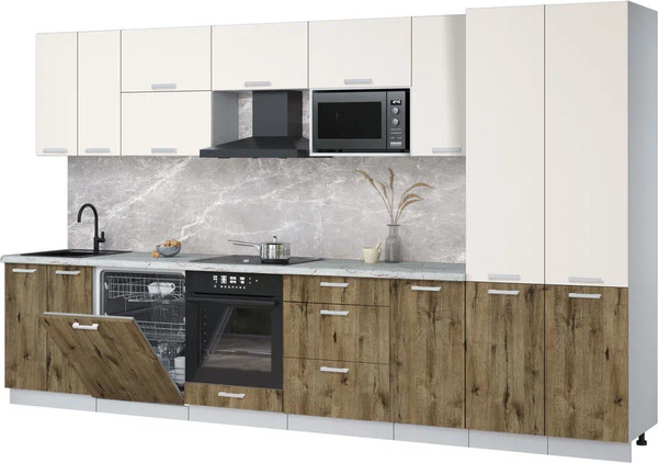 Кухонный гарнитур Интерлиния Мила Лайт 3.6-ПМ2 - фото