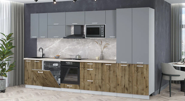 Кухонный гарнитур Интерлиния Мила Лайт 3.6-ПМ2