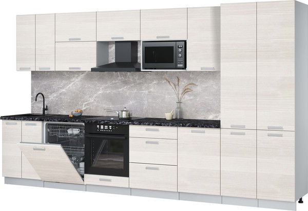 Кухонный гарнитур Интерлиния Мила Лайт 3.7-ПМ2 - фото