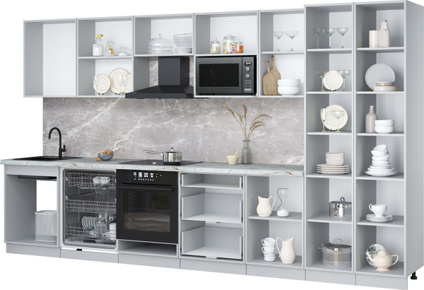 Кухонный гарнитур Интерлиния Мила Лайт 3.7-ПМ2